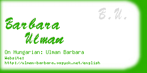 barbara ulman business card